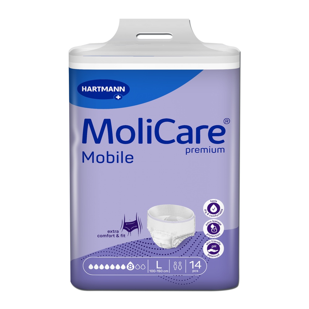 MoliCare Mobile 8 kapek vel. L natahovací kalhotky 14 ks MoliCare