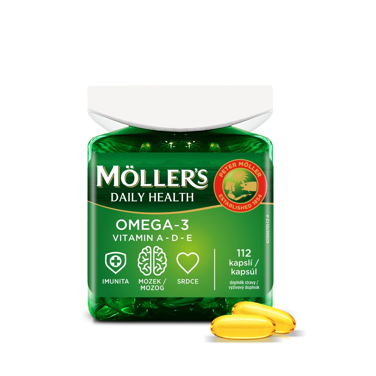 Mollers Omega-3 Daily Health 112 kapslí Mollers