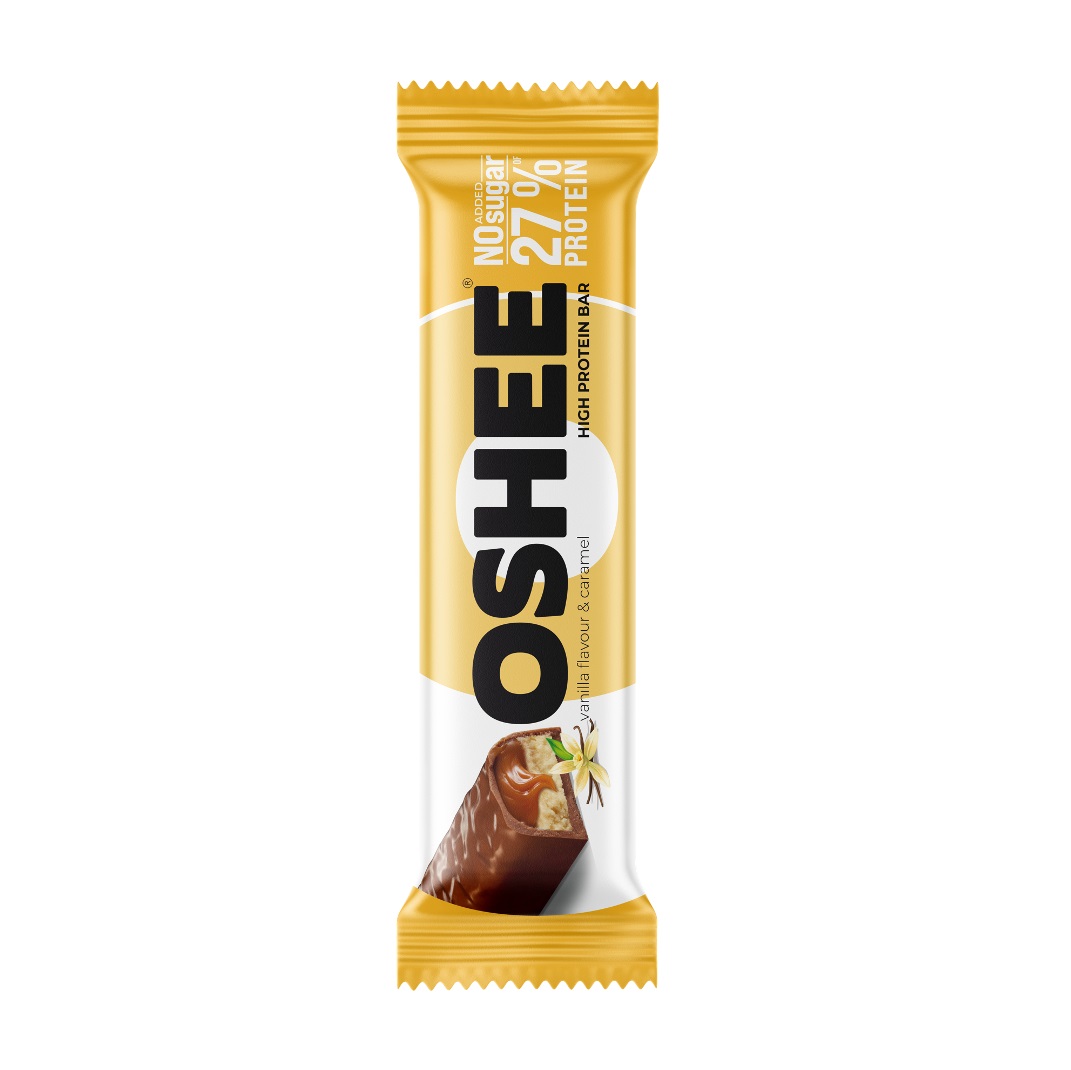 OSHEE Proteinová tyčinka Vanilka & Karamel 49 g OSHEE