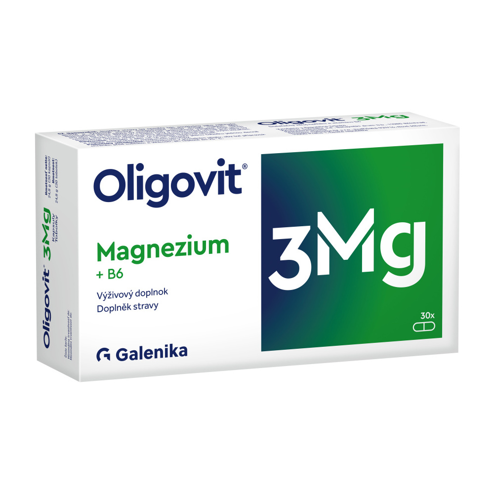 Oligovit 3Mg Magnezium + B6 30 tobolek Oligovit