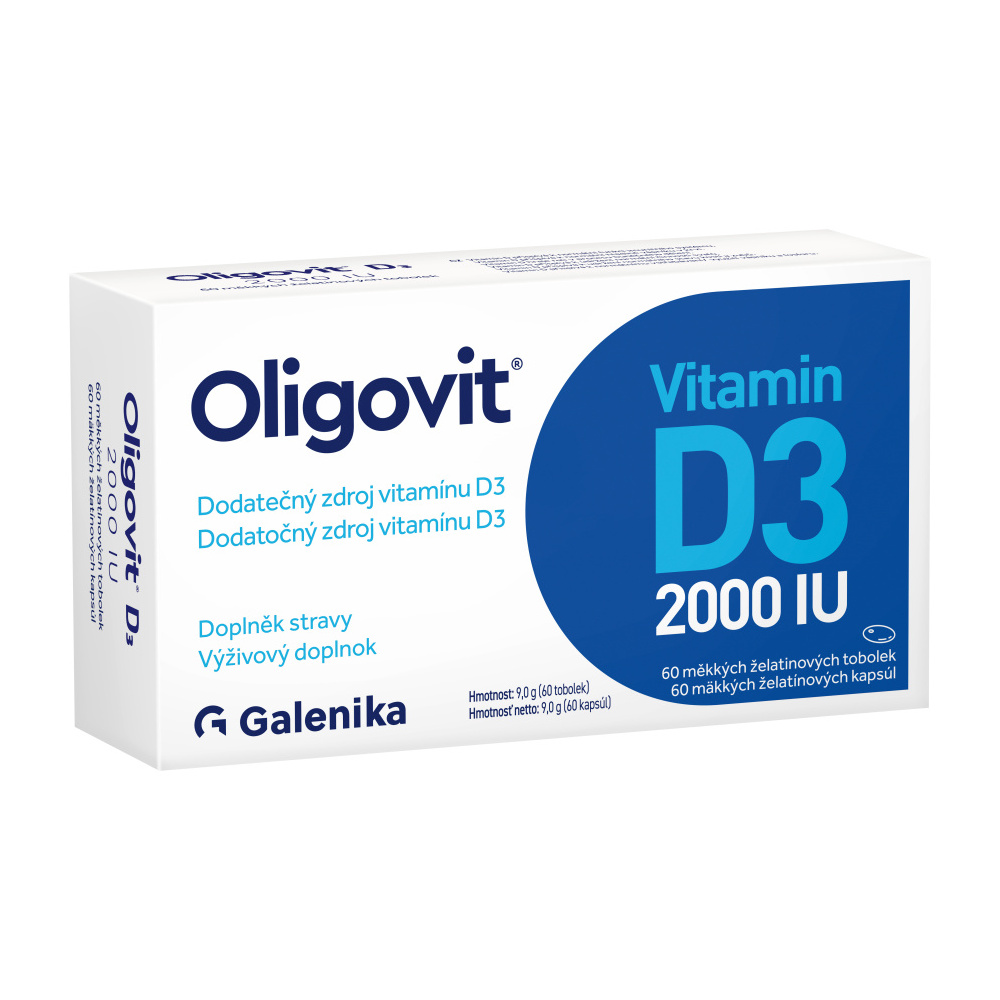 Oligovit Vitamin D3 2000 IU 60 želatinových tobolek Oligovit