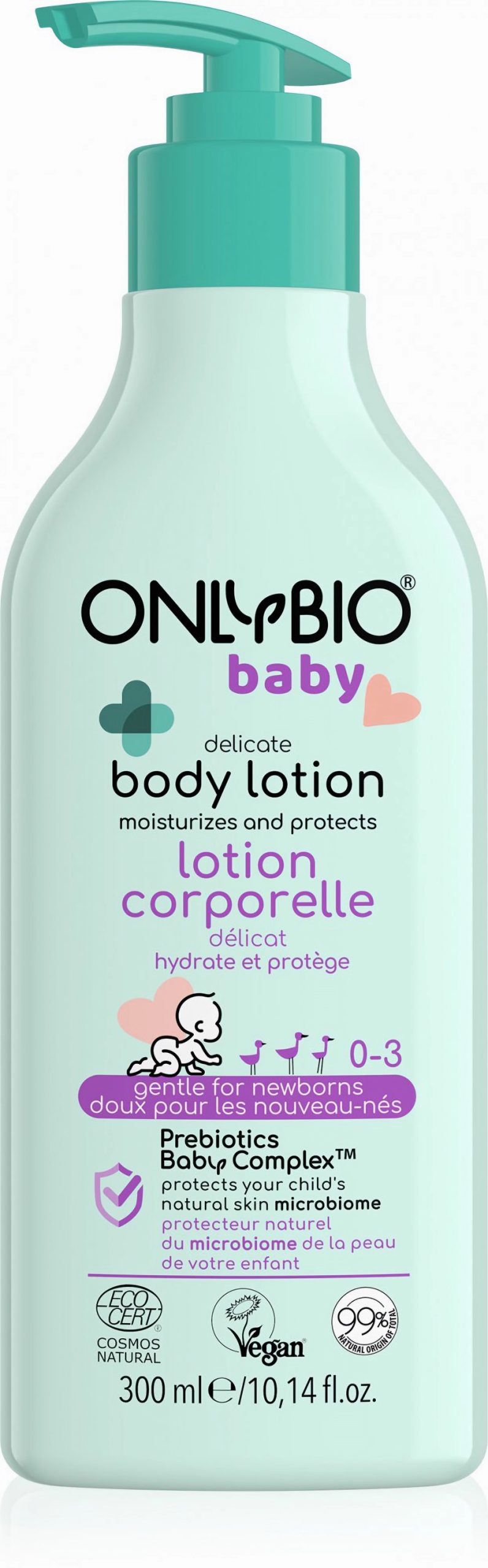 OnlyBio Jemné tělové mléko pro děti (300 ml) OnlyBio