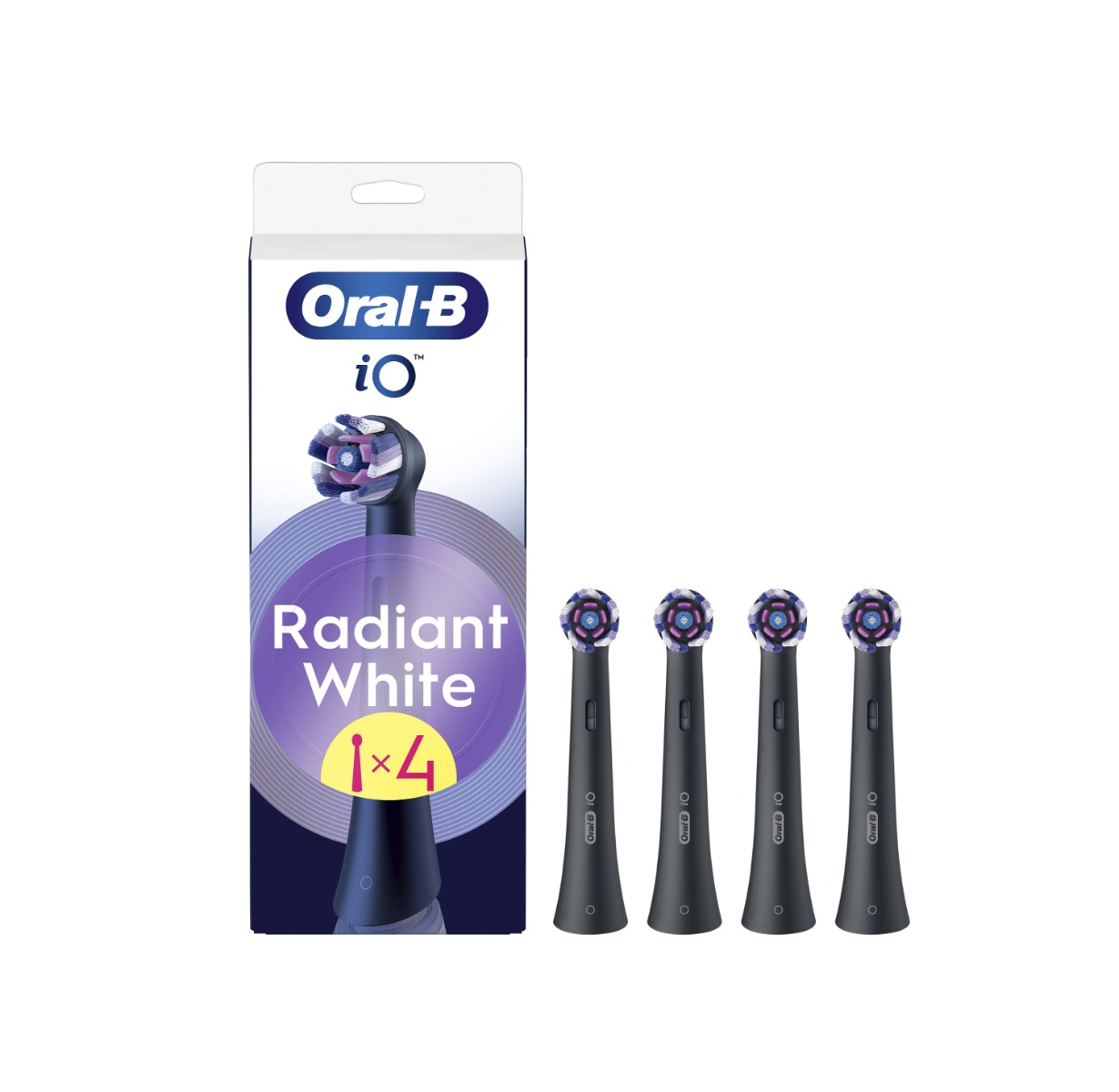 Oral-B iO Series Radiant White kartáčkové hlavy 4 ks černé Oral-B