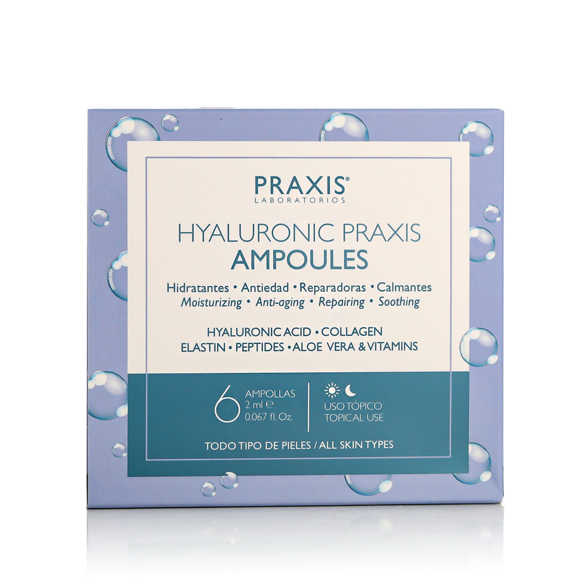 Praxis Laboratorios Hyaluronic Praxis Ampoules 6 x 2 ml (Bez celofánu) Praxis Laboratorios