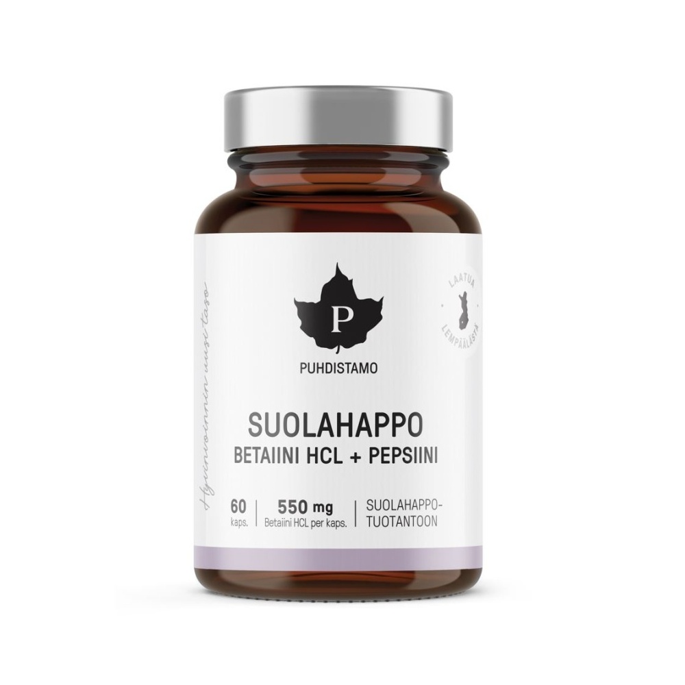 Puhdistamo Betain HCL 60 kapslí Puhdistamo