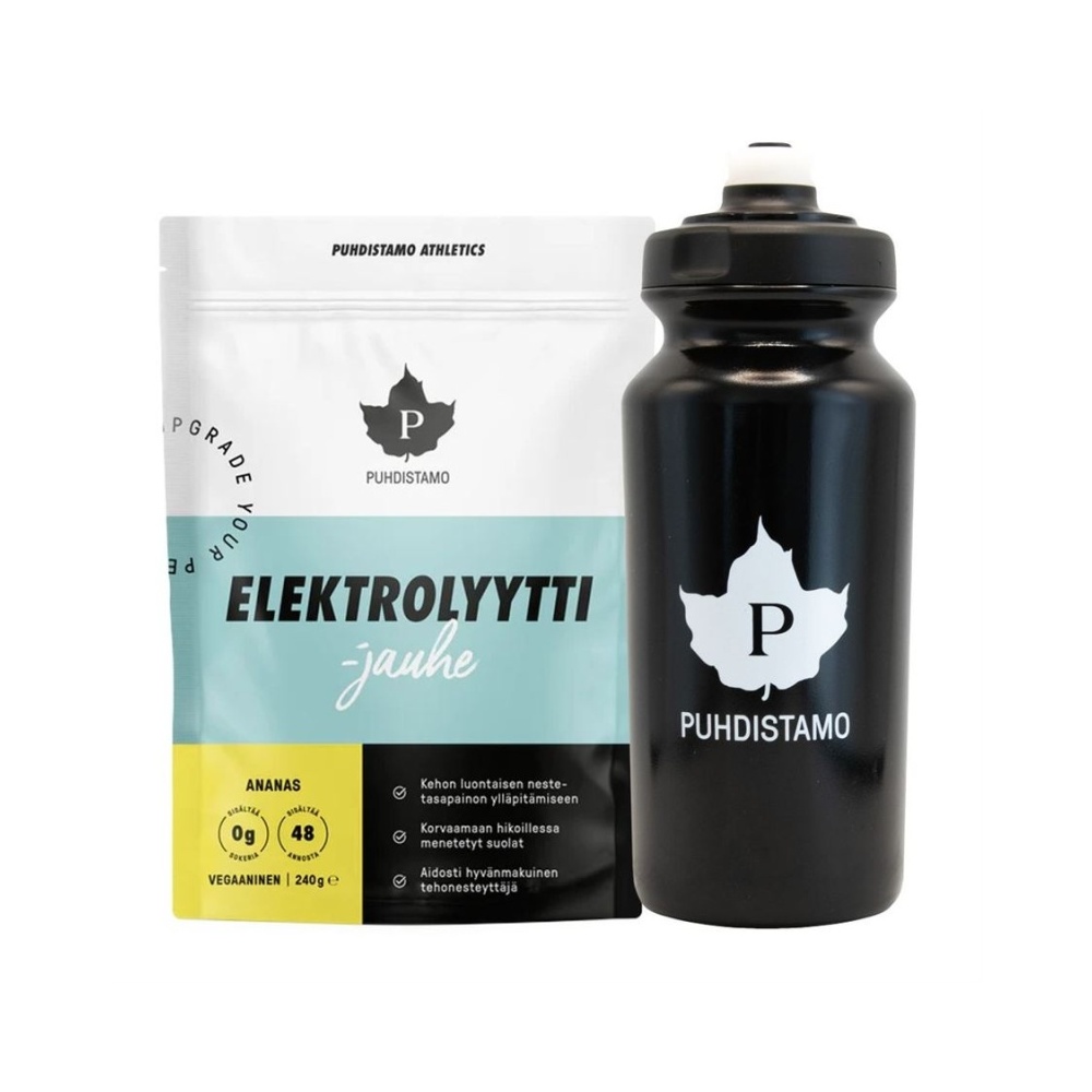 Puhdistamo Electrolyte Powder ananas 240 g + láhev 500 ml ZDARMA Puhdistamo