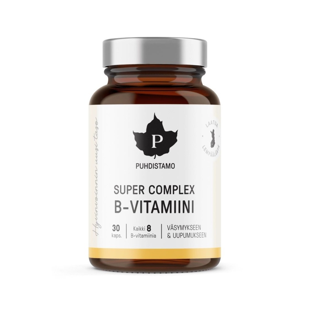 Puhdistamo Super Vitamin B Complex 30 kapslí Puhdistamo