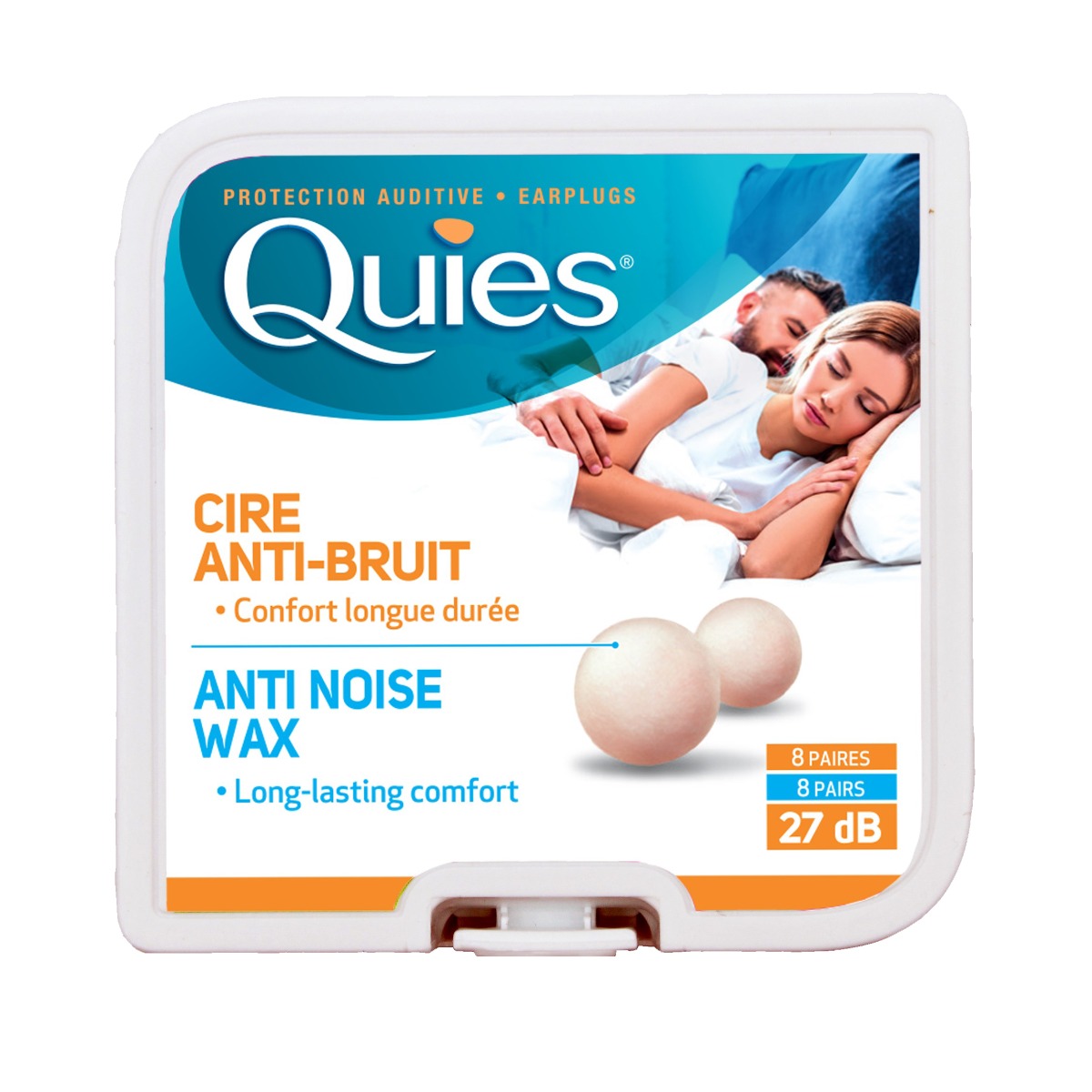 Quies Chrániče sluchu z přírodního vosku 8 párů Quies