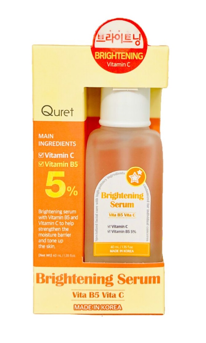 Quret Rozjasňující sérum 5% Vitamín B5 & Vitamín C 50 ml Quret