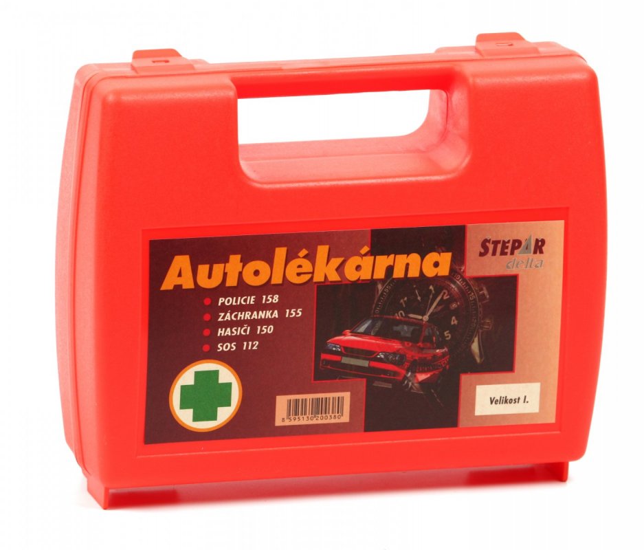 ŠTĚPAŘ Autolékárnička velikost I. - kufřík oranžový 153/2023 Sb. ŠTĚPAŘ