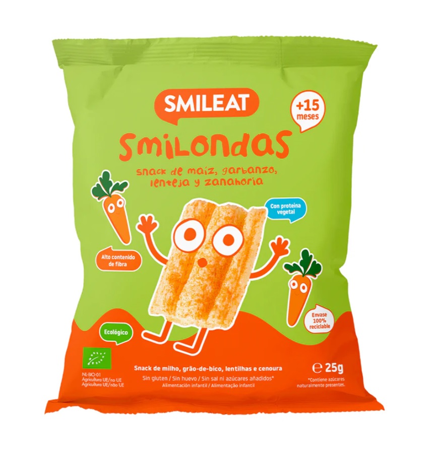 Smileat BIO kukuřičné křupky hrášek