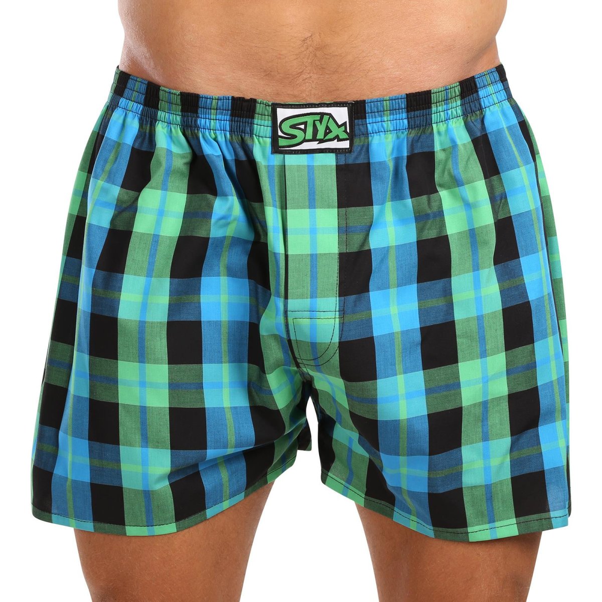 Styx Pánské trenky klasická guma nadrozměr vícebarevné (E1038) 5XL Styx