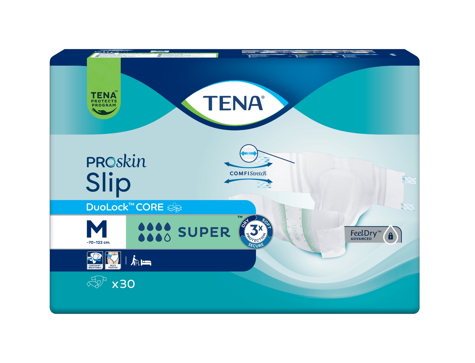 Tena Slip Super M inkontinenční kalhotky 30 ks Tena