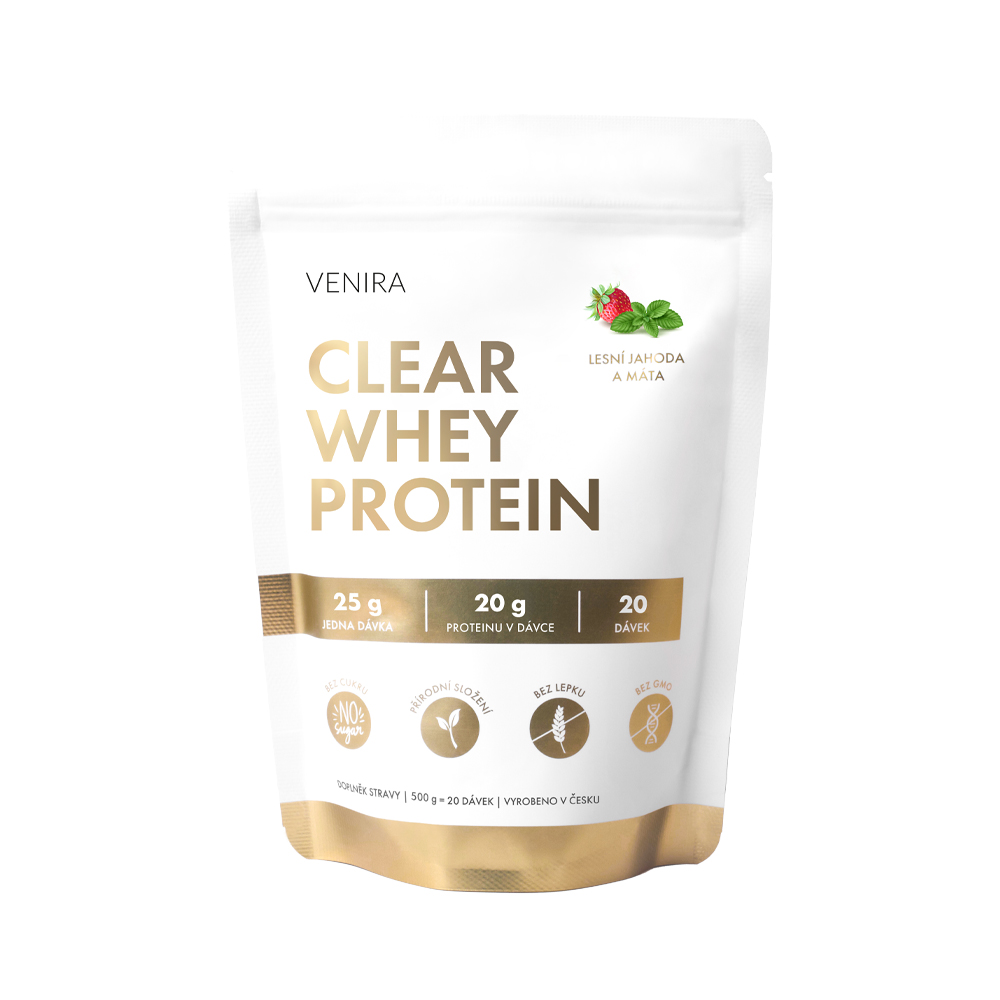 Venira Clear whey protein / proteinová limonáda jahoda-máta 500 g Venira