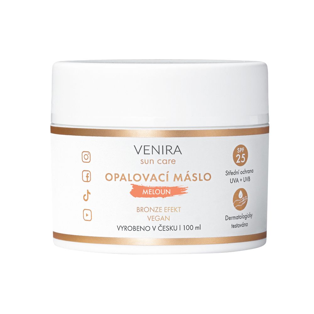 Venira Opalovací máslo bronze meloun SPF25 100 ml Venira