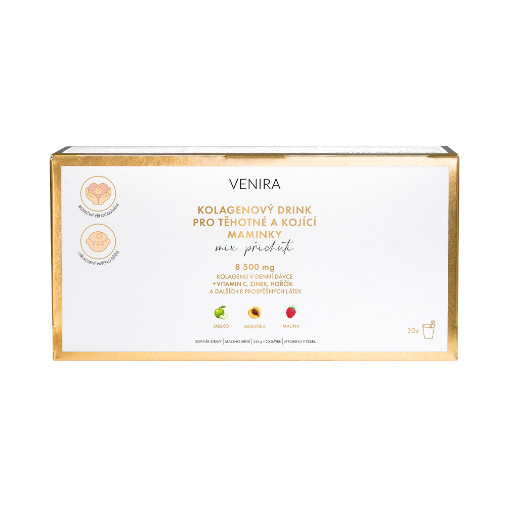 Venira Premium kolagenový drink pro těhotné a kojící maminky mix příchutí 30 sáčků Venira