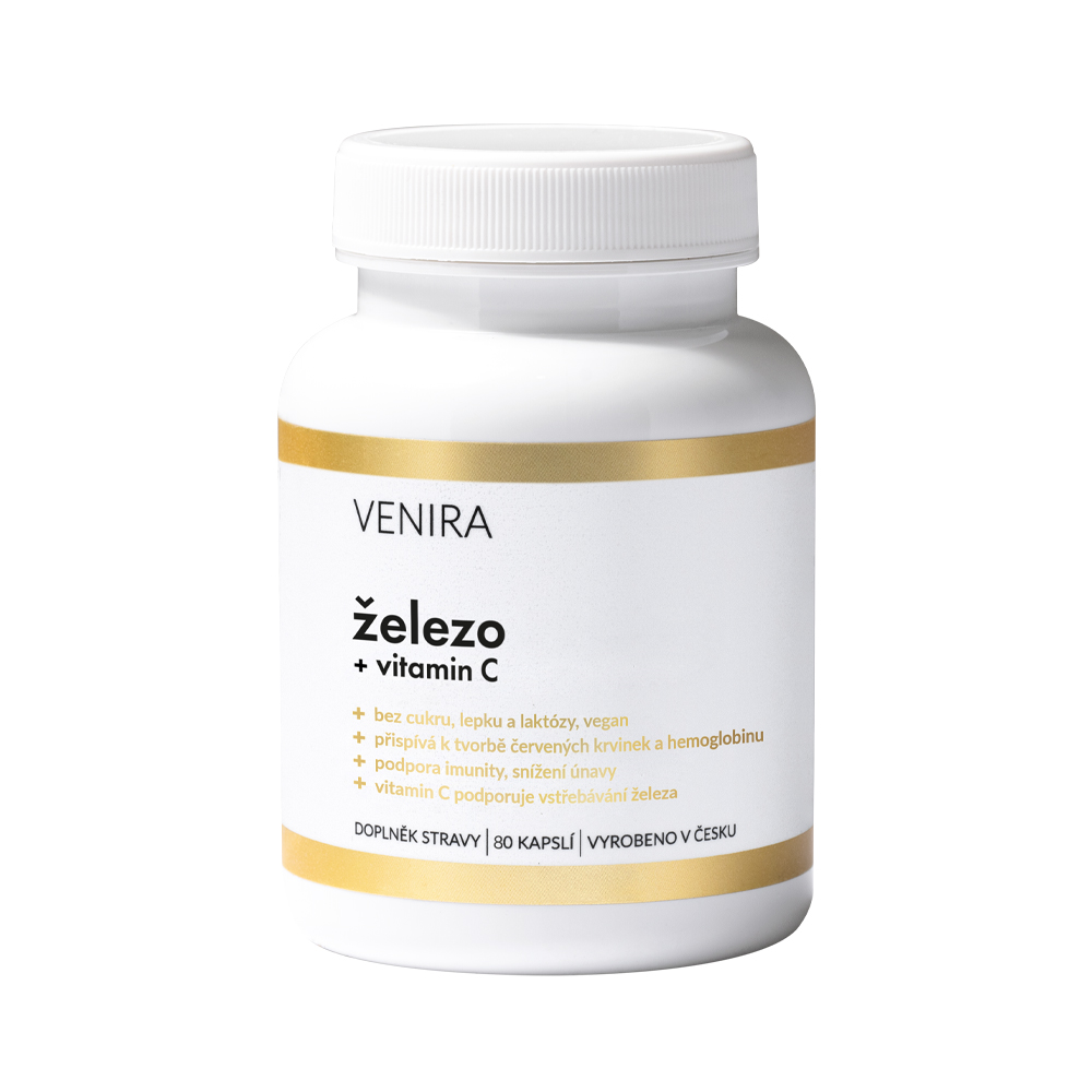 Venira Železo + vitamin C 80 kapslí Venira