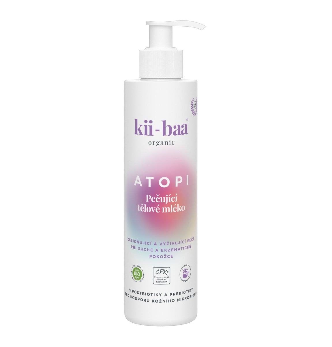 kii-baa organic Atopi Pečující tělové mléko pro dospělé 250 ml kii-baa organic