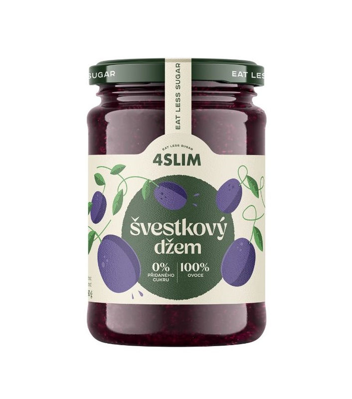 4Slim 100% džem švestkový 280 g 4Slim