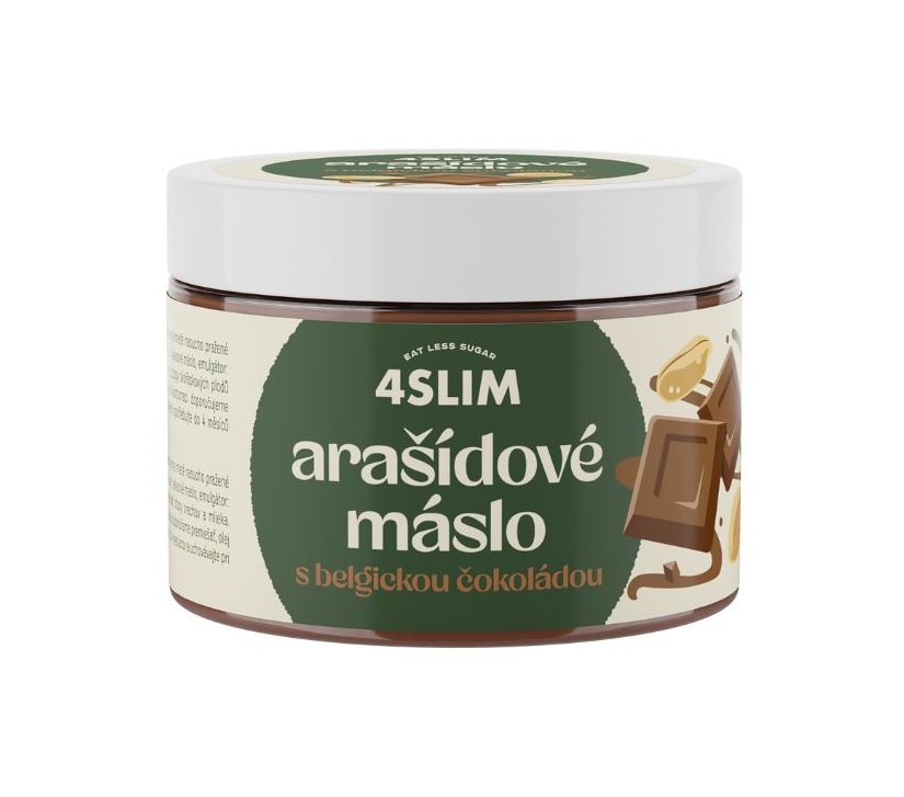 4Slim Arašídové máslo belgická čokoláda 500 g 4Slim