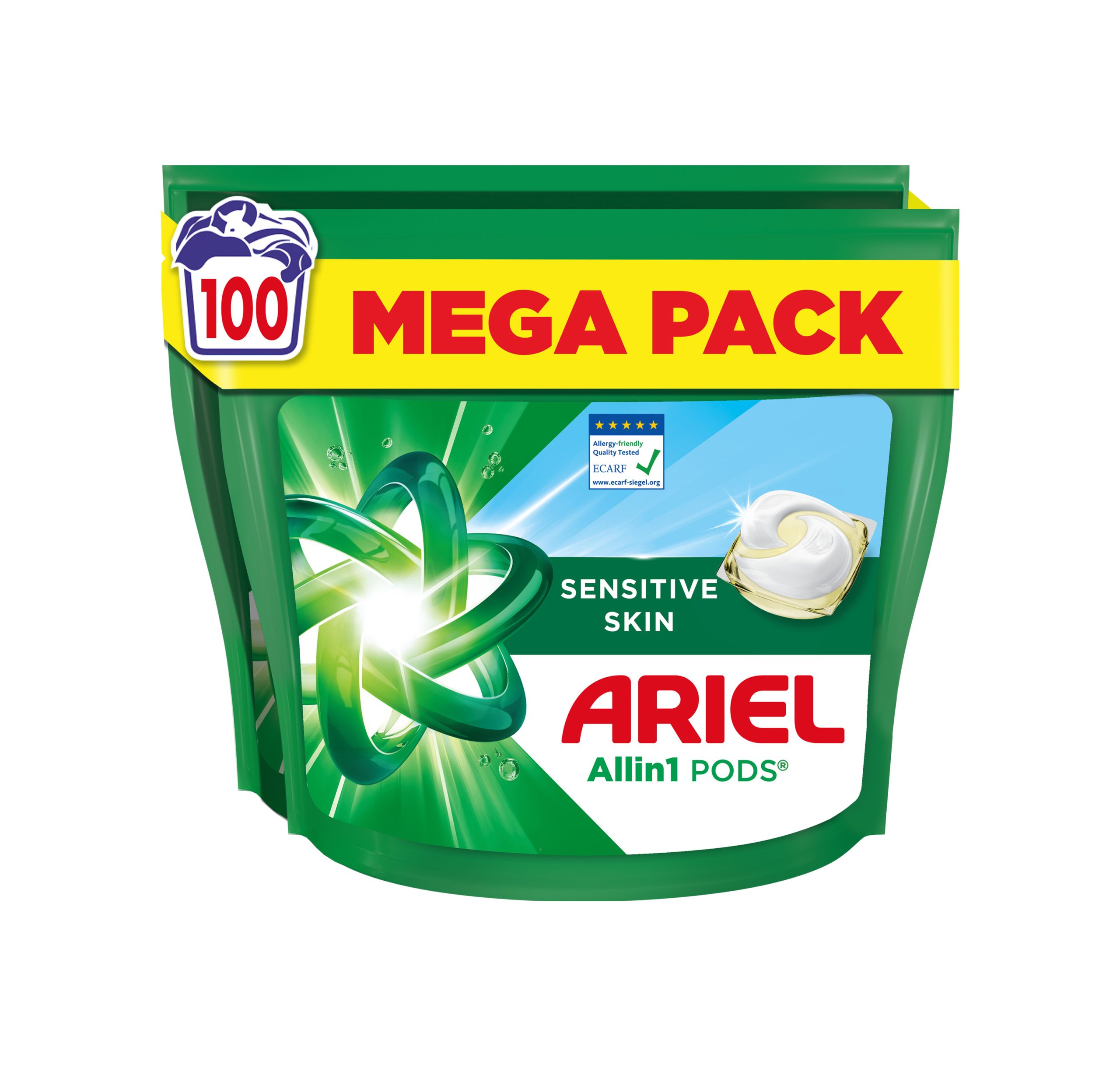 Ariel Sensitive Allin1 kapsle na praní 100 ks Ariel