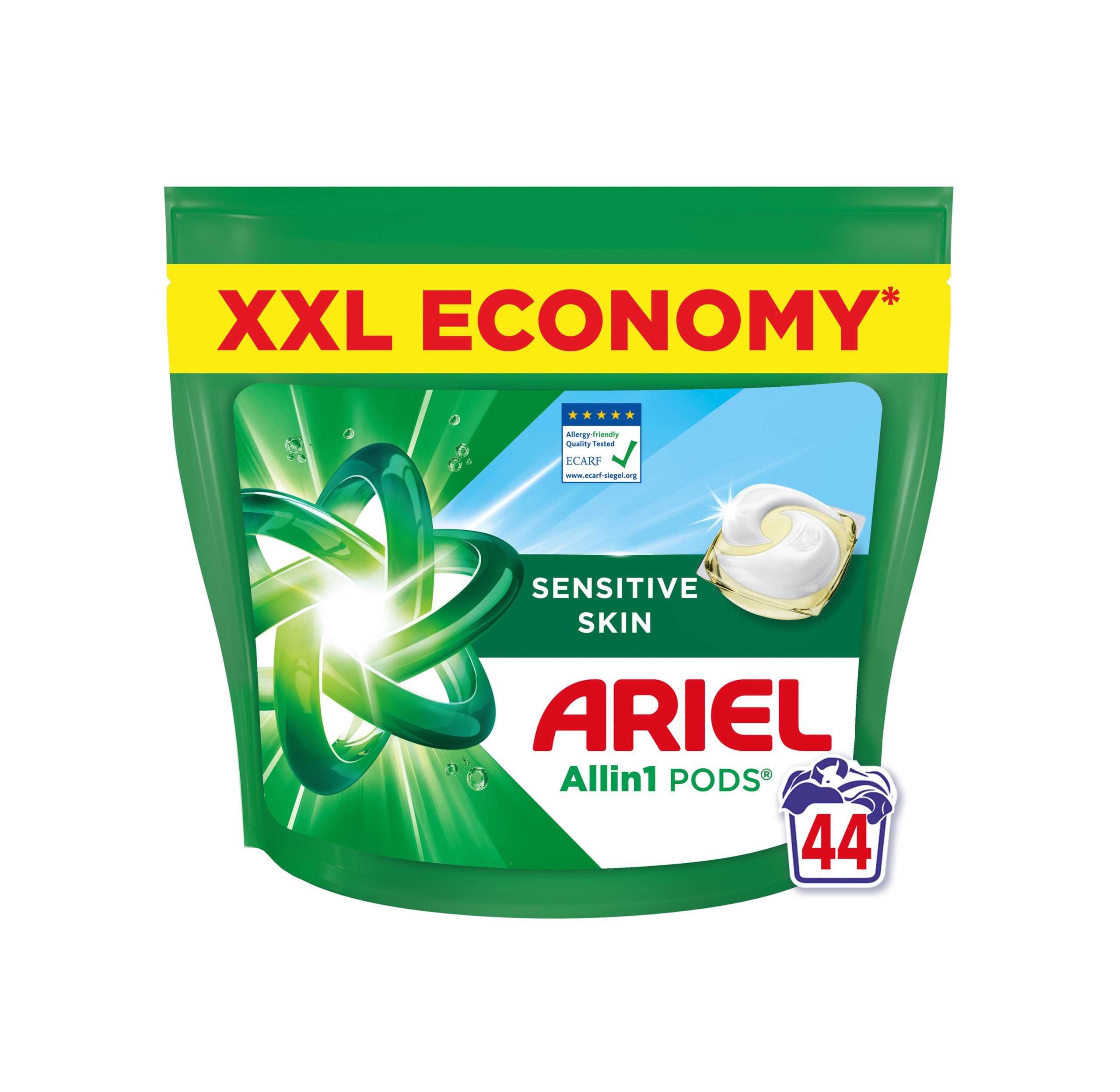 Ariel Sensitive Allin1 kapsle na praní 44 ks Ariel