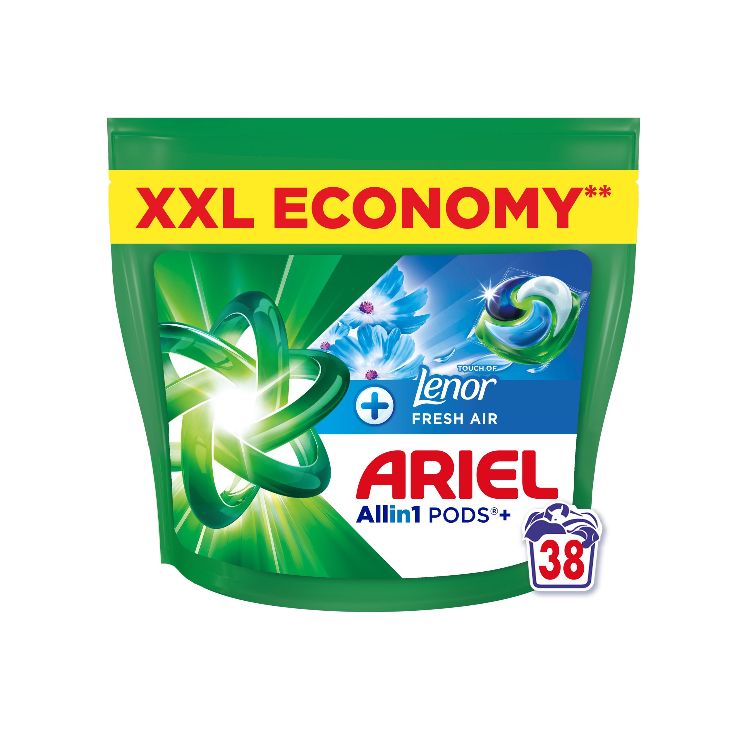 Ariel Touch od Lenor Fresh Air Allin1 kapsle na praní 38 ks Ariel