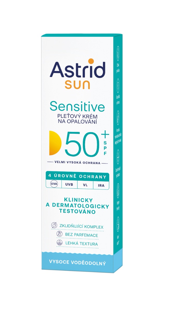 Astrid SUN Sensitive Pleťový krém na opalování SPF50+ 50 ml Astrid