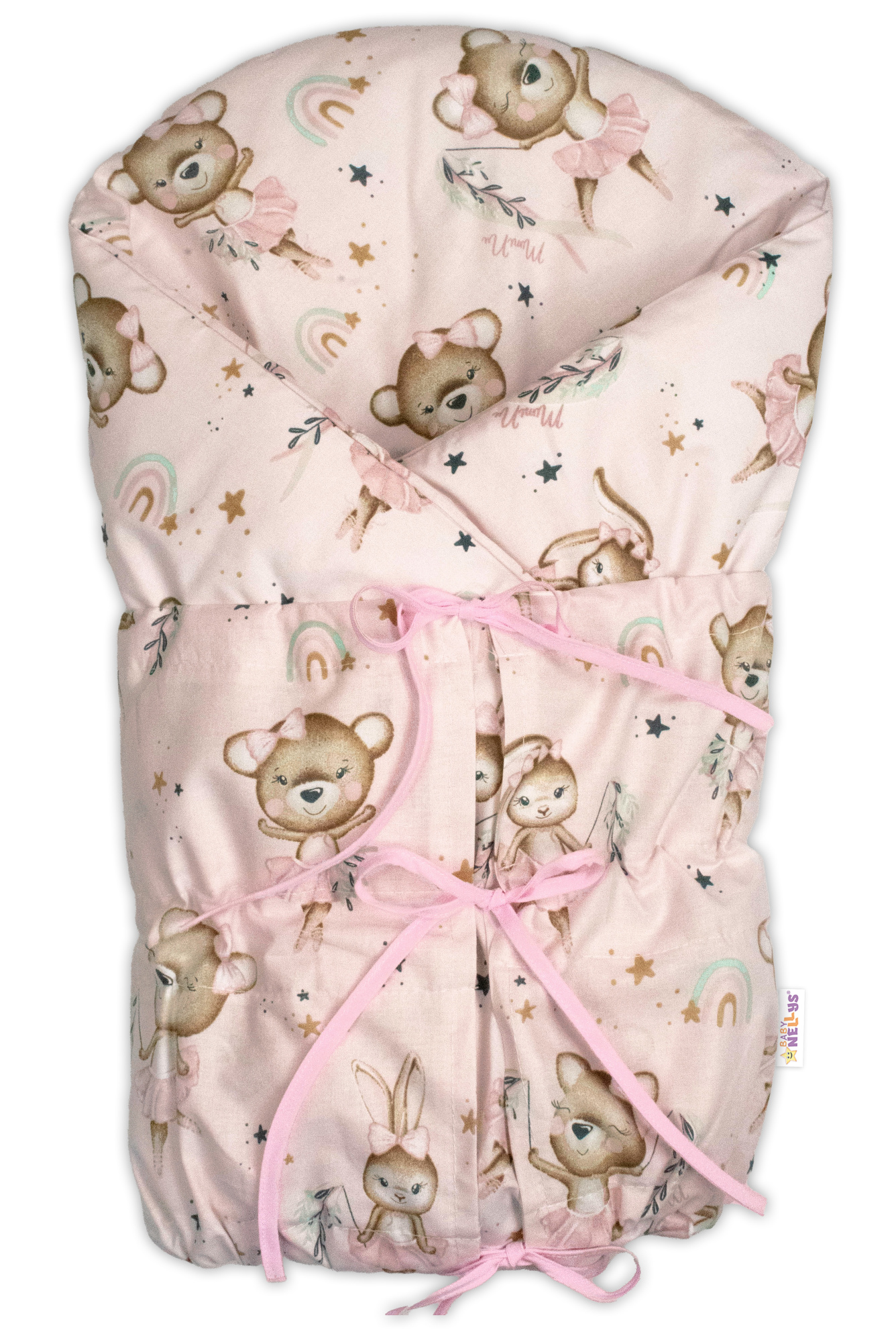 Baby Nellys Klasická retro zavinovačka LALLY šněrovací s výplní