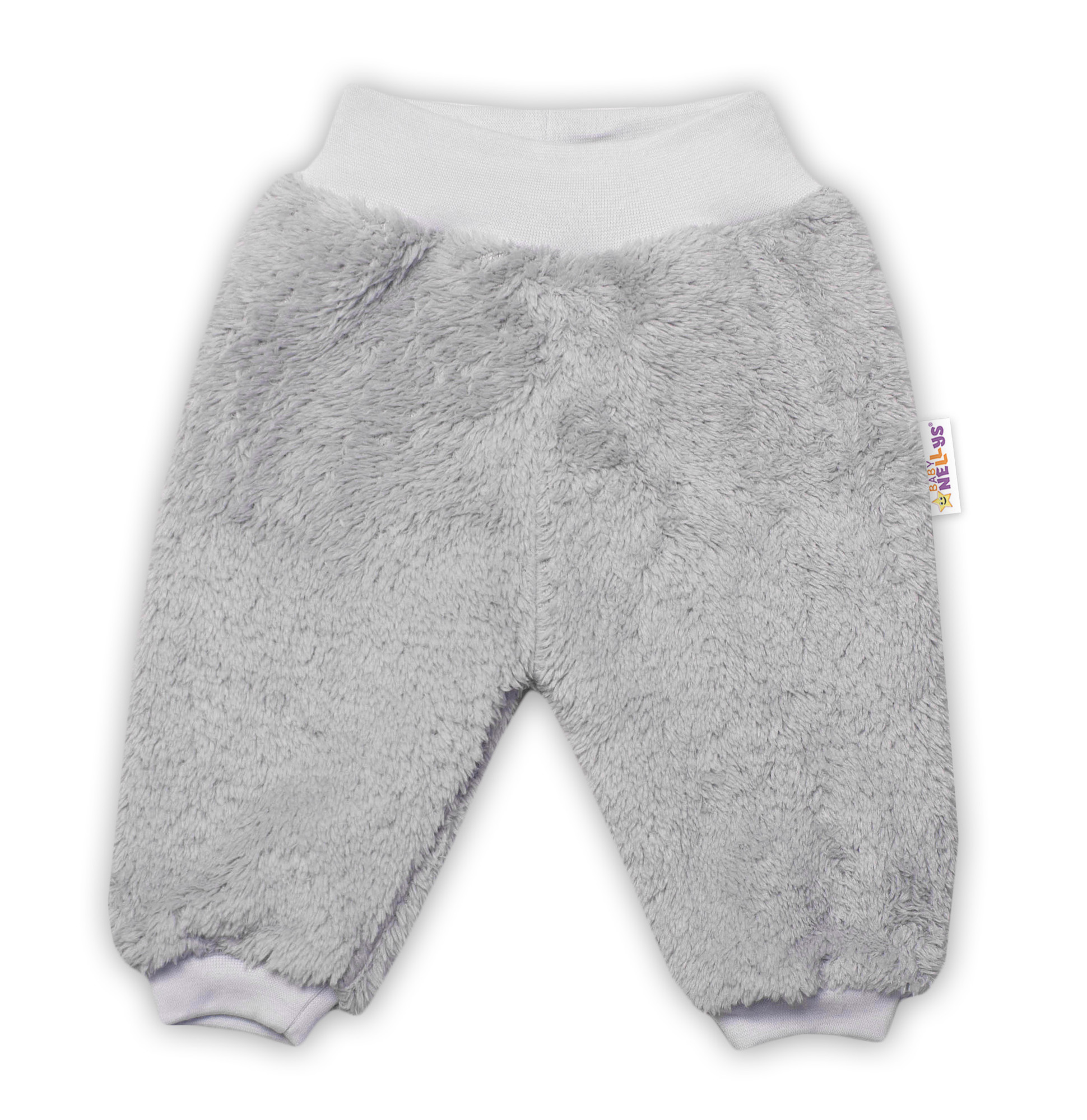 Baby Nellys Kojenecké chlupáčkové tepláčky Cute Bunny - šedé vel.  62 Baby Nellys