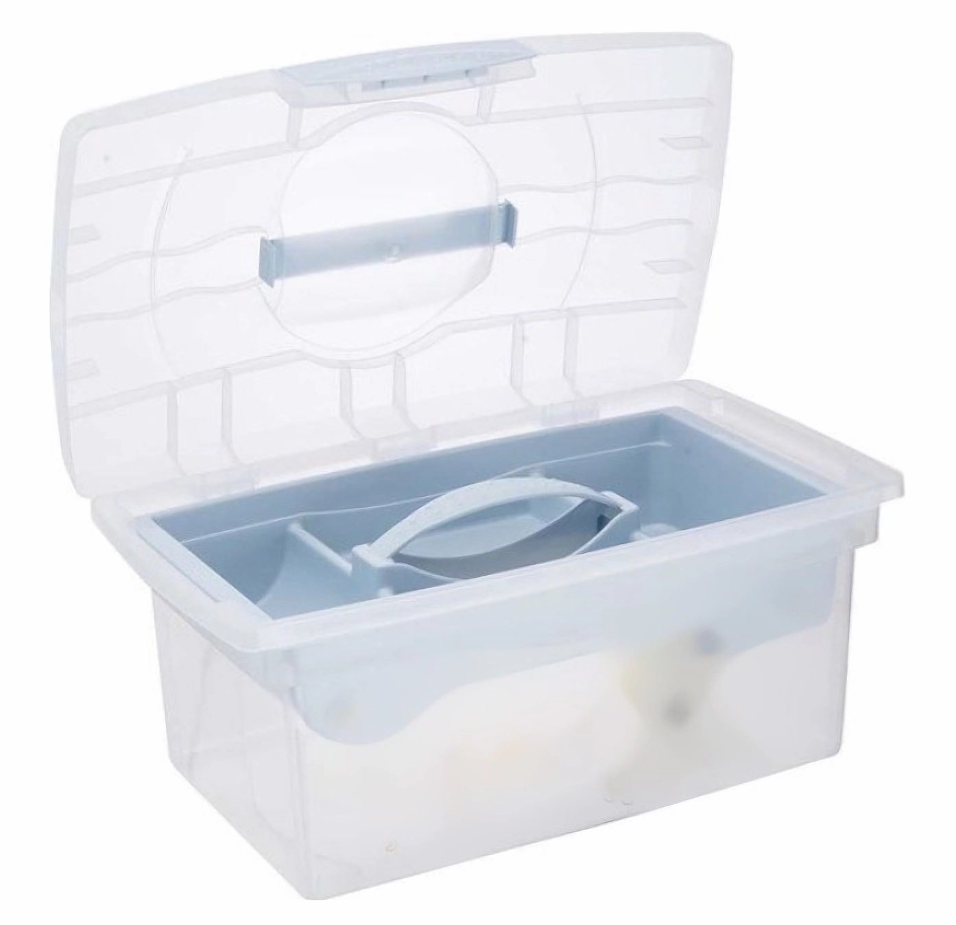 Baby Nellys Přenosný box s organizérem Baby Star  transparentní/bílá Baby Nellys
