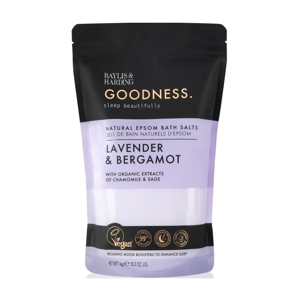 Baylis & Harding Sůl do koupele Goodness Sleep levandule a bergamot 1 kg Baylis & Harding