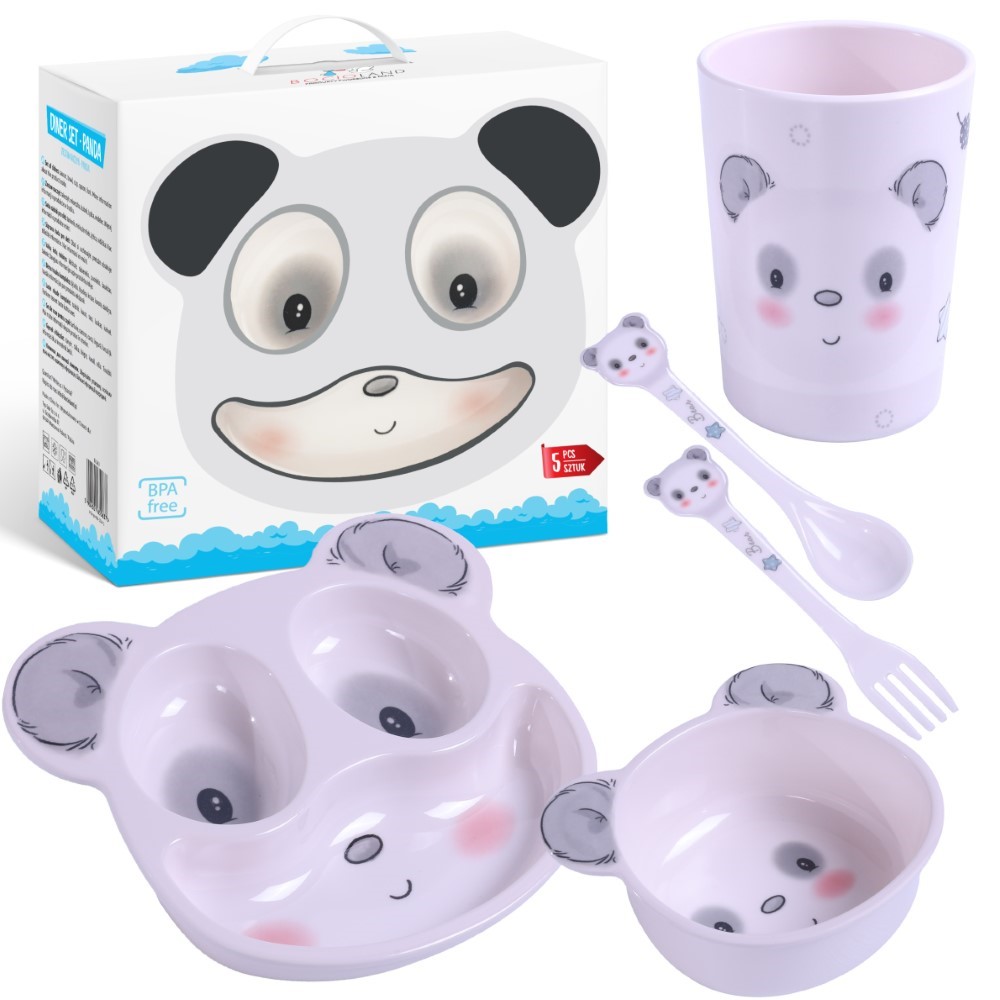 BocioLand Sada dětského nádobí 5D pro děti - Panda BocioLand
