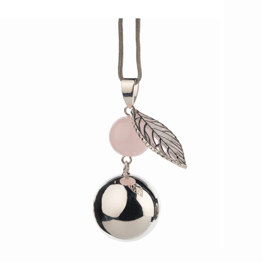 Bola Fantasy Těhotenská rolnička 1 ks Silver Pearl Leaf Bola
