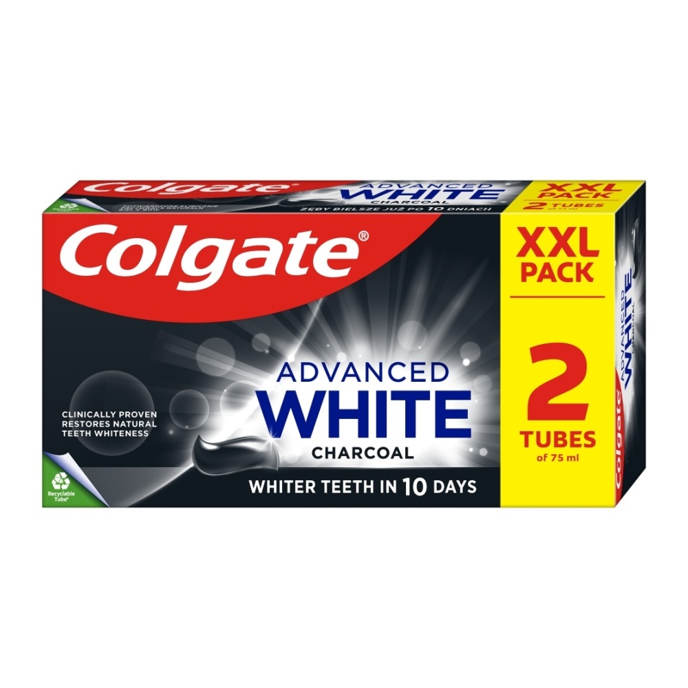 Colgate Advanced White Charcoal zubní pasta 2x75 ml duopack Colgate