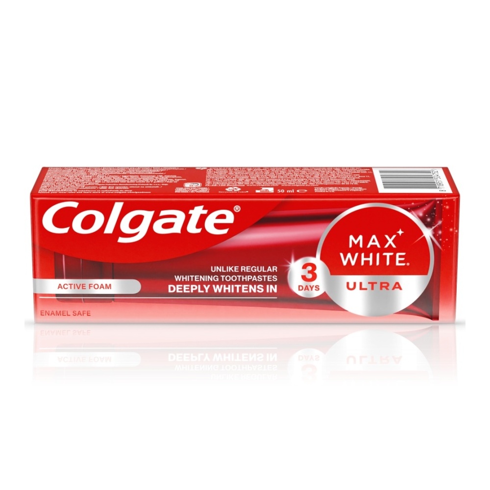 Colgate Max White Ultra Active Foam zubní pasta 50 ml Colgate