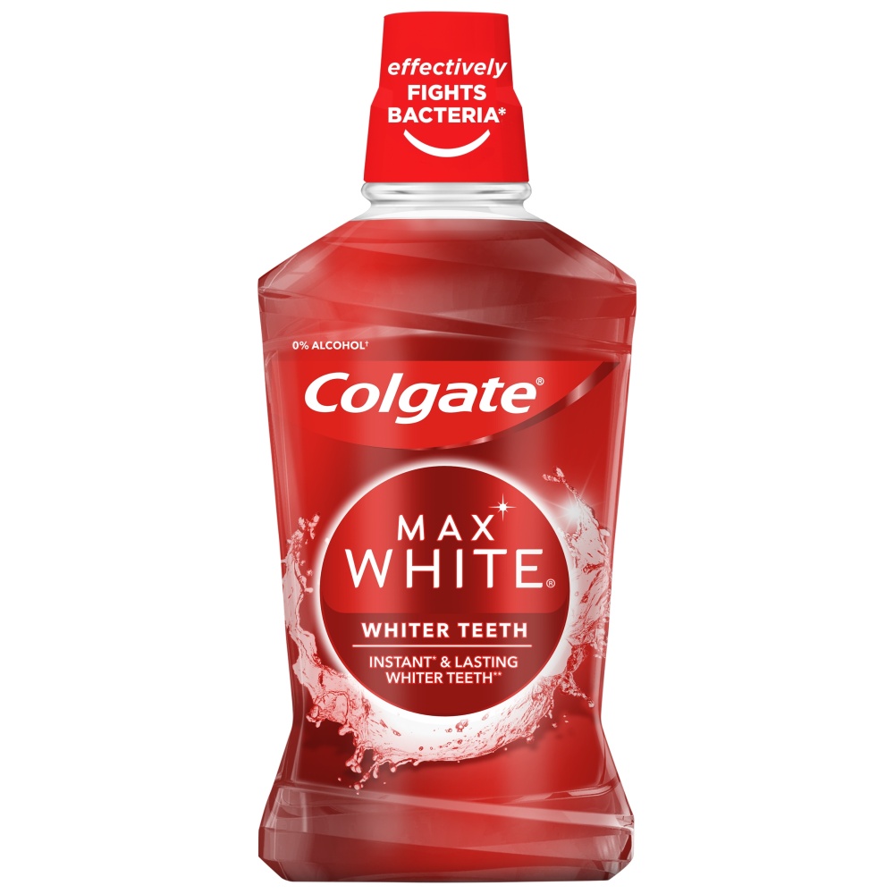 Colgate Max White ústní voda bez alkoholu 500 ml Colgate