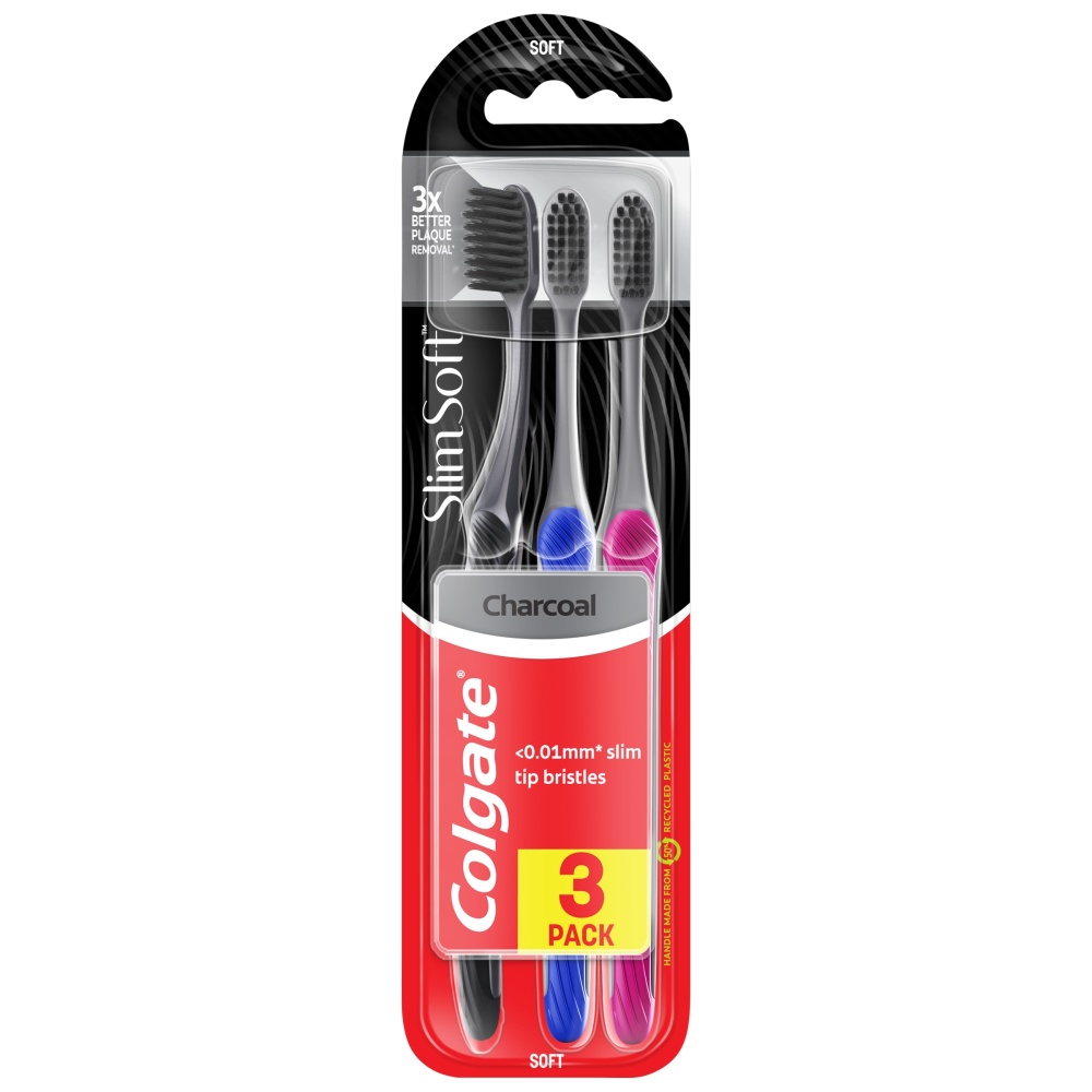 Colgate Slim Soft zubní kartáček měkký 3 ks Colgate