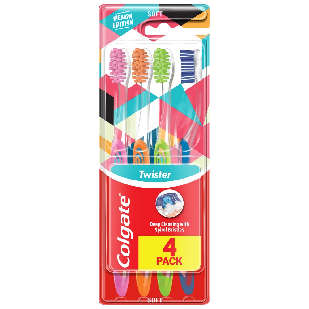 Colgate Twister zubní kartáček měkký 4 ks Colgate