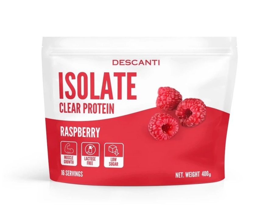 DESCANTI Clear Protein Isolate Raspberry 400 g DESCANTI