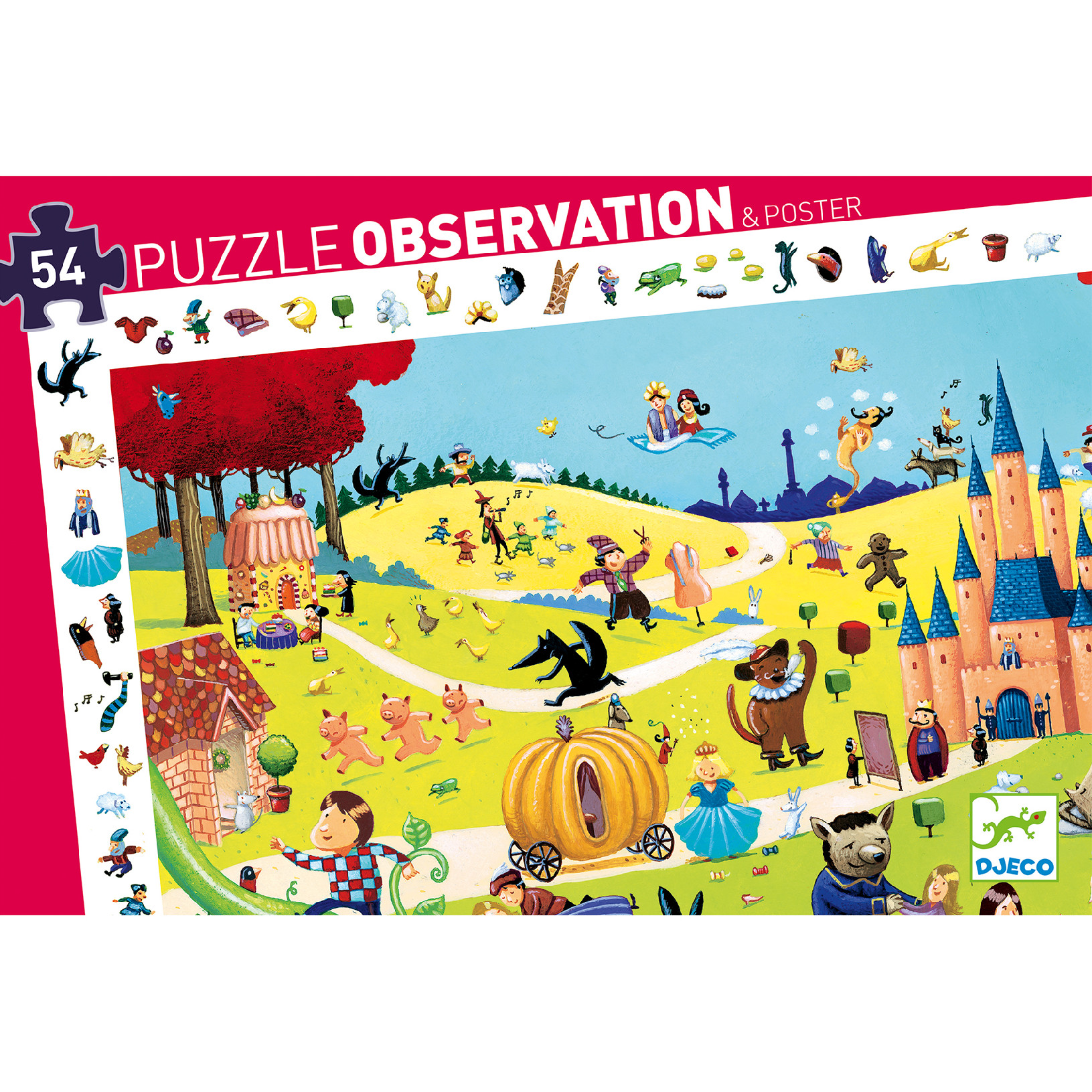 Djeco Vyhledávací puzzle Pohádky - 54 pcs Djeco