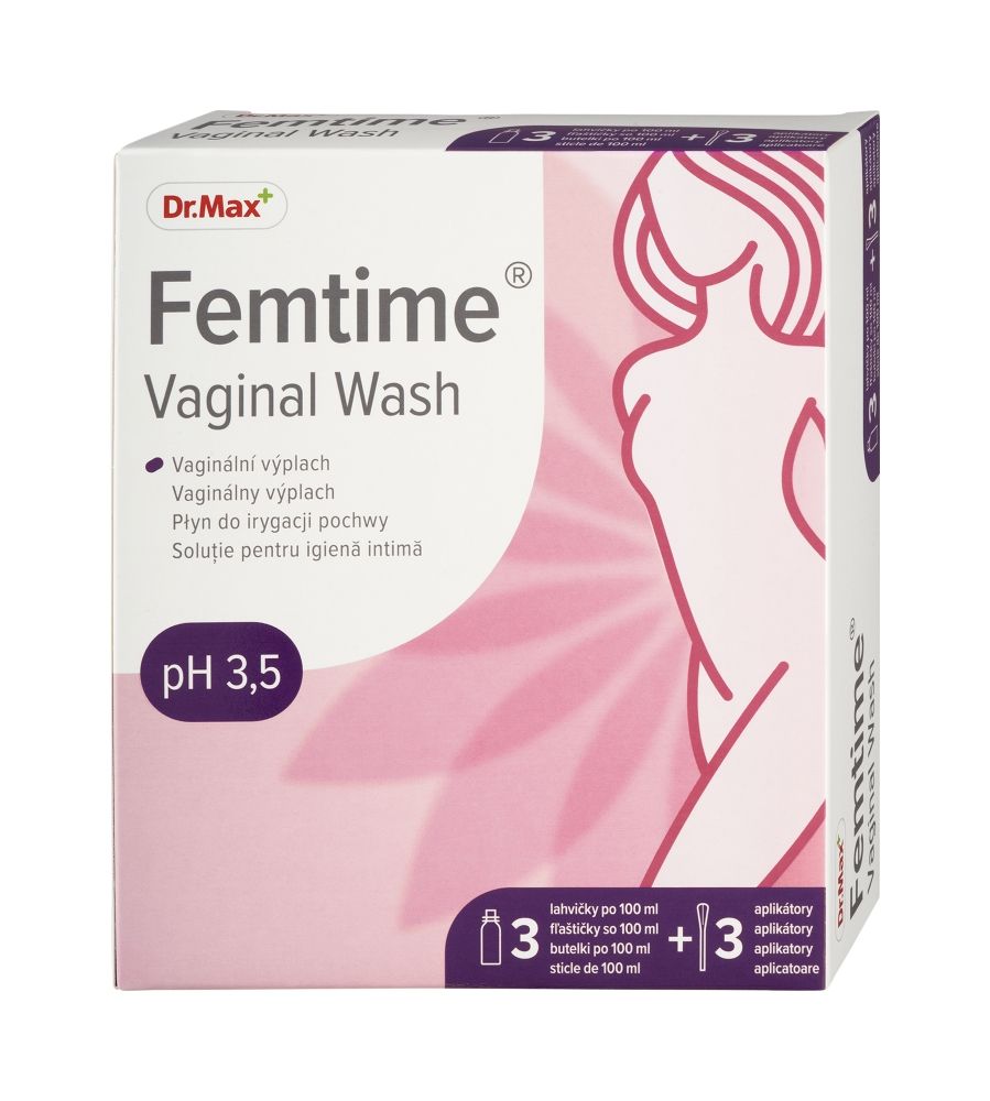 Dr. Max Femtime Vaginal Wash 3x100 ml + 3 aplikátory Dr. Max