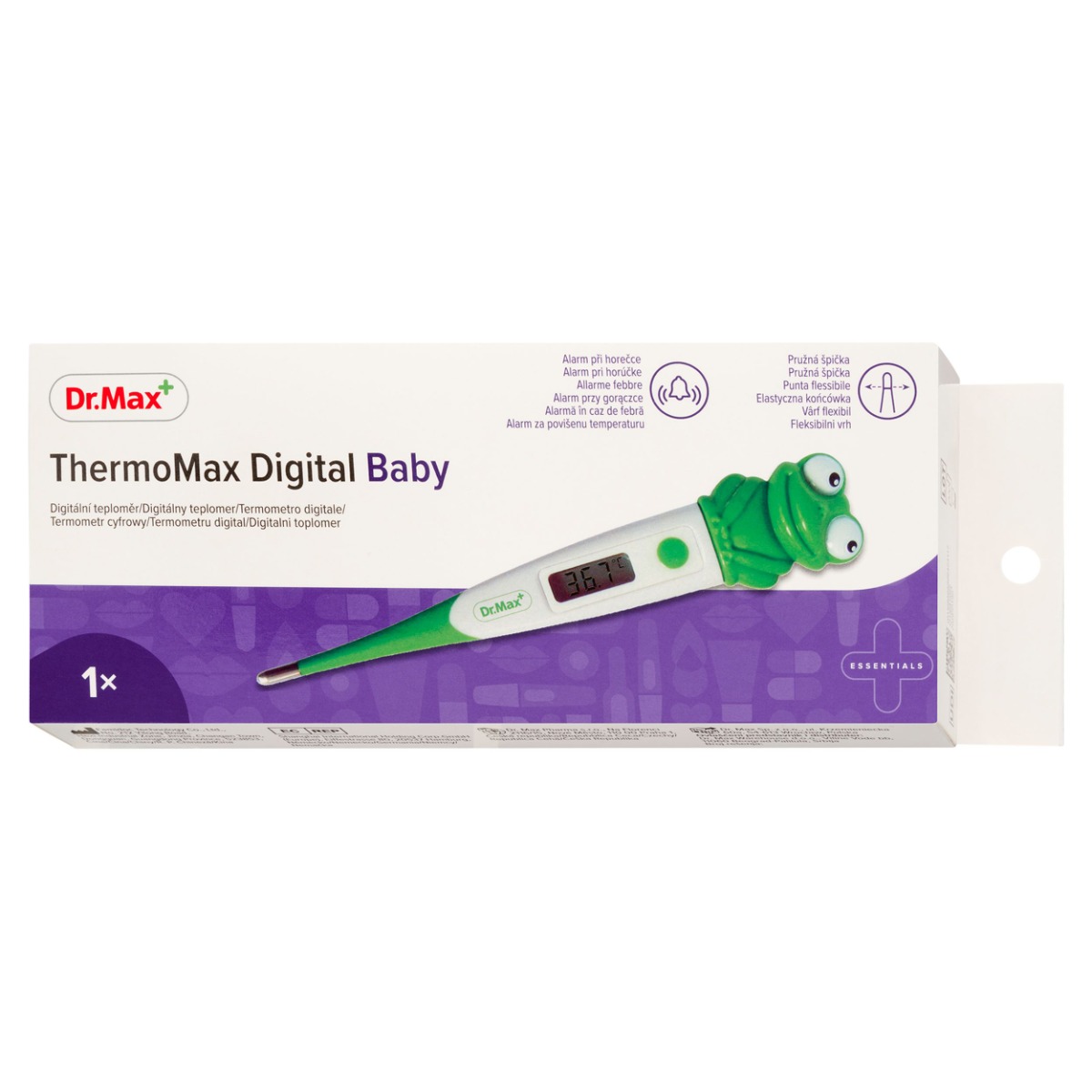 Dr. Max ThermoMax Digital Baby teploměr žába 1 ks Dr. Max