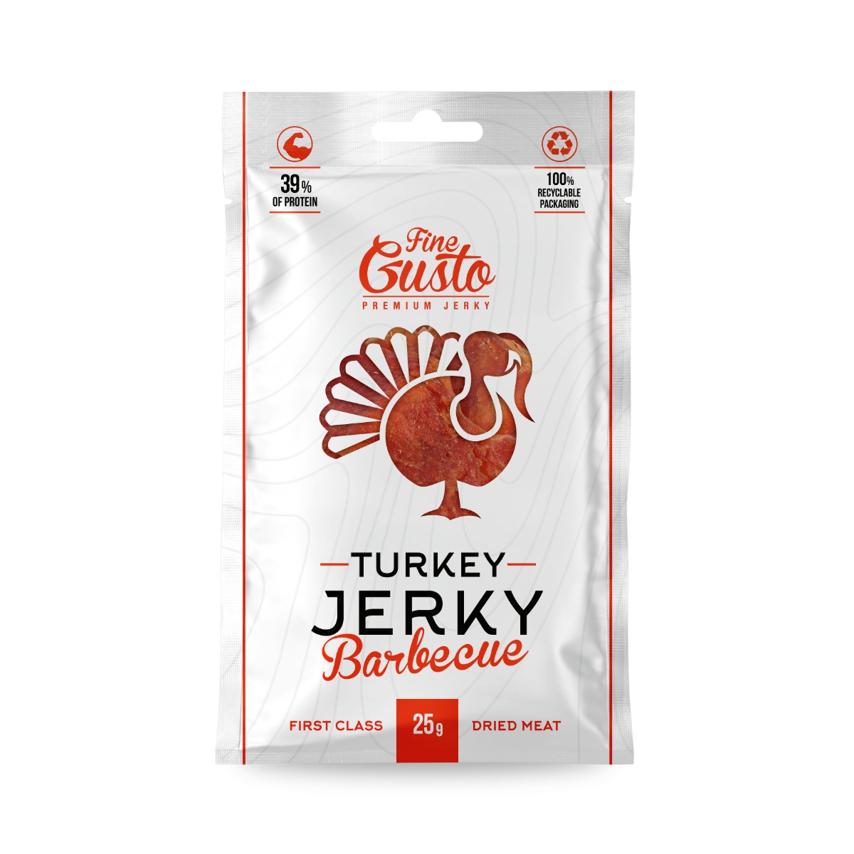 Fine Gusto Krůtí jerky BBQ 25 g Fine Gusto