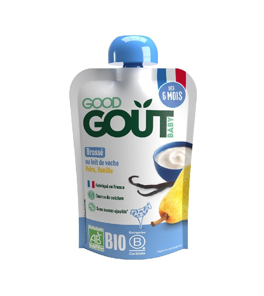 Good Gout BIO Vanilkový dezert s hruškou 6m+ kapsička 90 g Good Gout