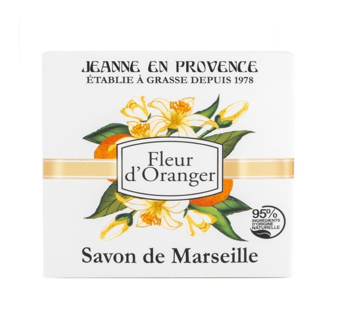 Jeanne en Provence Tuhé mýdlo Pomerančový květ 100 g Jeanne en Provence