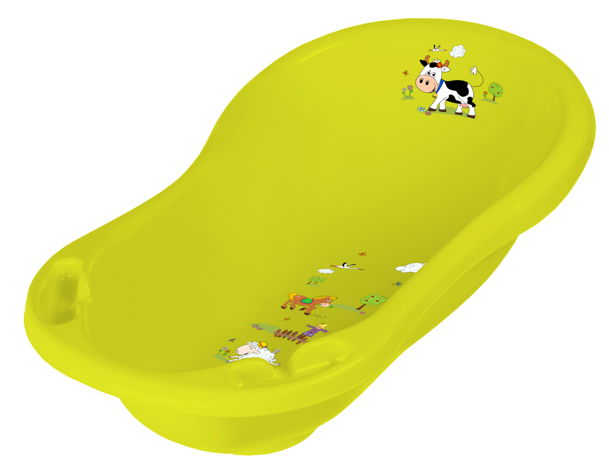 Keeeper Dětská vanička Funny Farm 84cm - zelená Keeeper