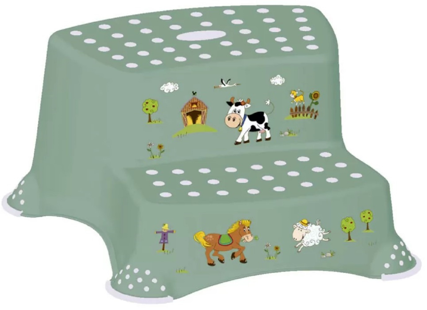 Keeeper Stolička - schůdky s protiskluzovou funkcí - Funny Farm - khaki Keeeper