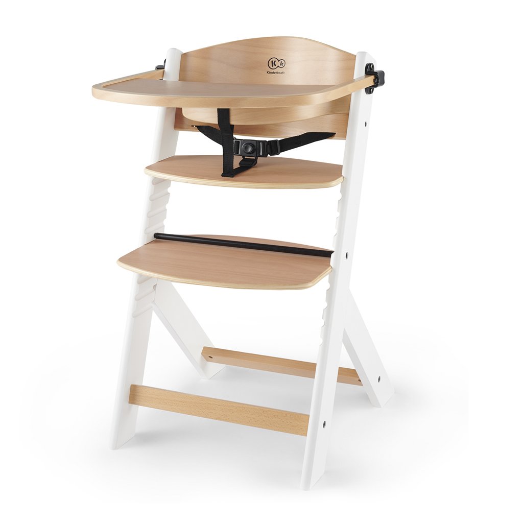 Kinderkraft Židlička jídelní Enock White wooden