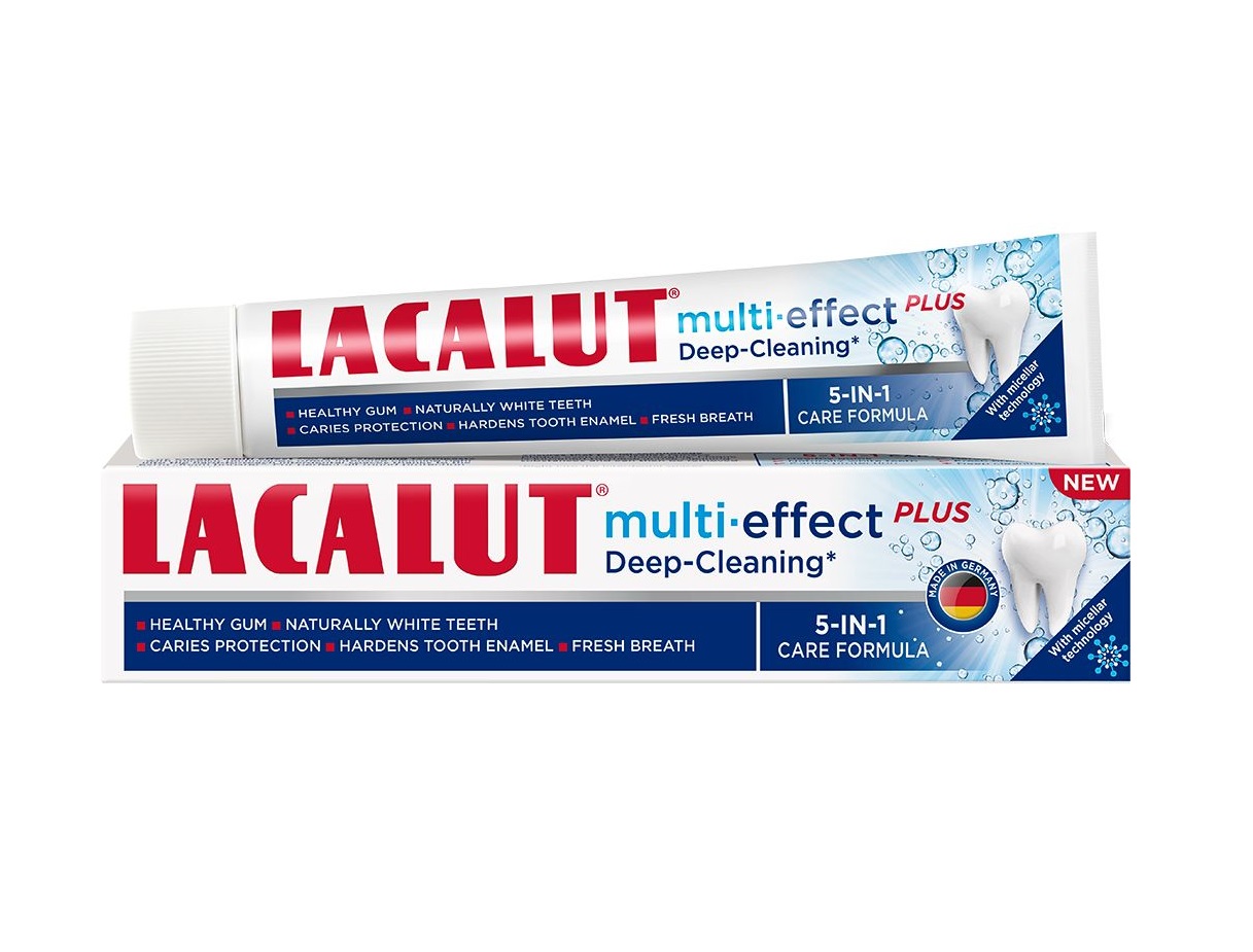Lacalut Multi Effect Plus micelární zubní pasta 75 ml Lacalut